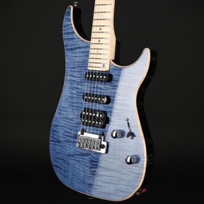 Vigier Excalibur Ultra Blues HSS, Maple in Light Sapphire with Gig Bag #220082 image 3