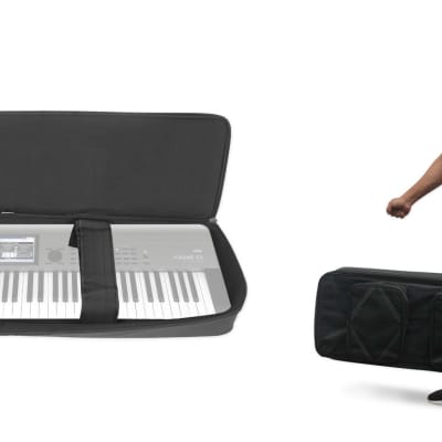 Rockville 76 Key Padded Slim Durable Keyboard Gig Bag Case For KORG KROME EX-73
