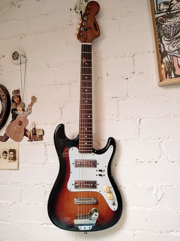 Satellite guitar 1960 Sunburst Teisco Kay Jedson Reverb