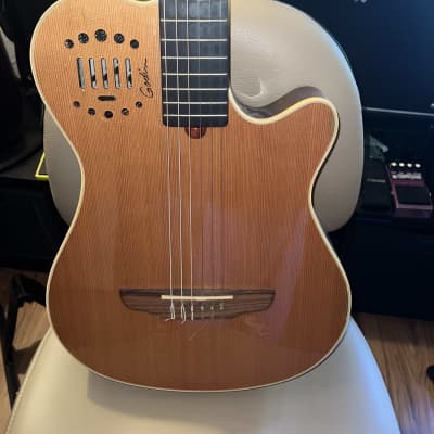 Godin Multiac Grand Concert Duet Ambiance Nylon with Electronics 2010s - High Gloss Natural for sale