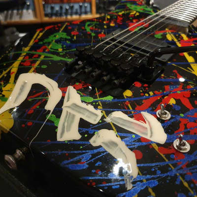Jackson USA Custom Shop Def Leppard Tour Played Phil Collen Hand-Painted Splatter Signed Guitar PC1 image 17