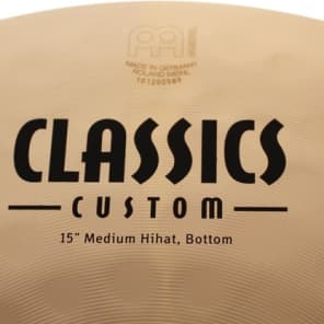 Meinl Cymbals 15 inch Classics Custom Medium Hi-hat Cymbals image 6