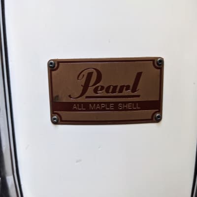 1990s Pearl MLX  Maple Shell 12 x 14" White Lacquer Tom - Looks Really Good - Sounds Great! image 2