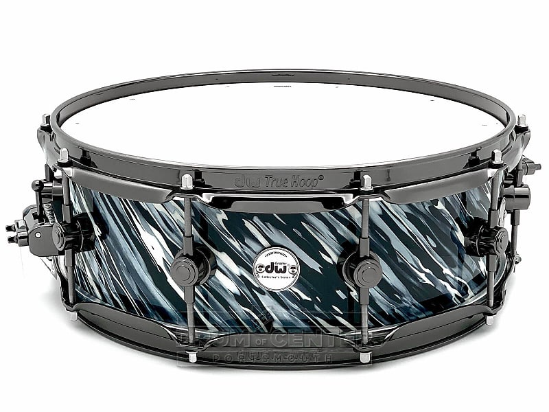 DW Collectors Maple/Purple Core Snare Drum 14x4.5 Twisted Black