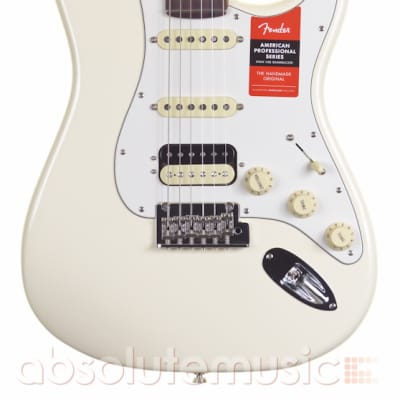 Fender American Pro Stratocaster HSS Shawbucker, Olympic White, RW image 1