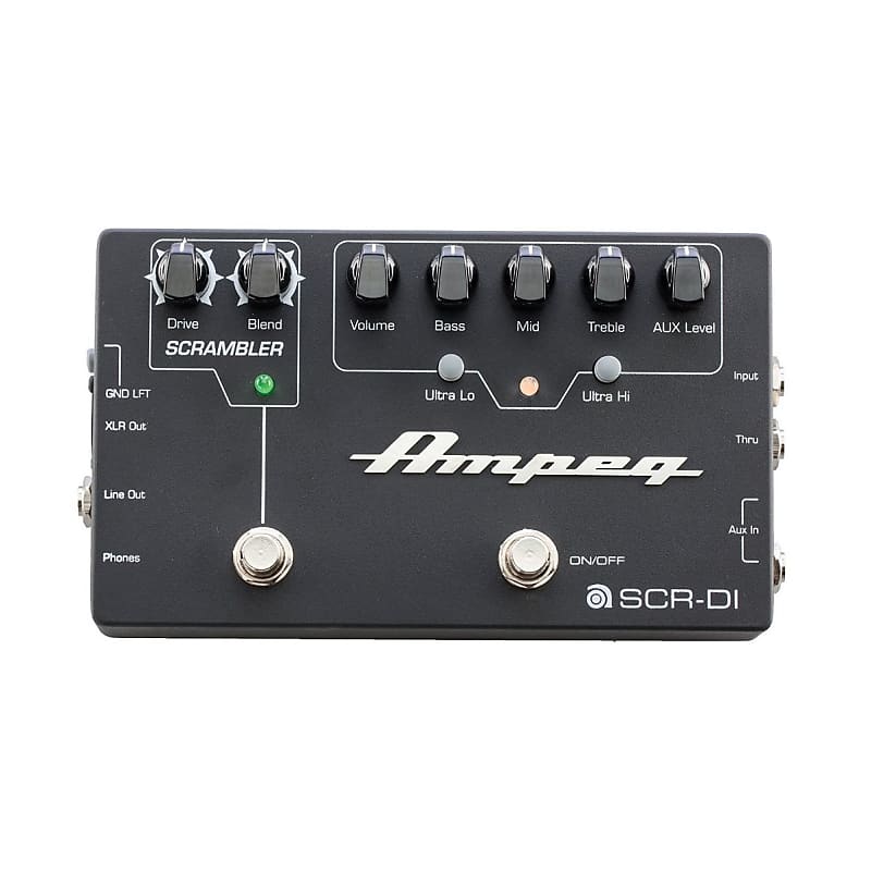 ベース Ampeg SCR-DI Bass Scrambler DI Ampeg SCR-DI Bass Preamp with Scrambler Overdrive Pedal