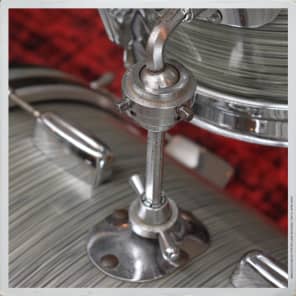 Rogers Holiday Swingtime 12/14/20 Drum Kit, Steel Gray Ripple w/ B&B Lugs image 15