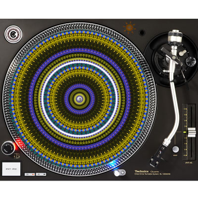 Lead Purple Array - DJ Turntable Slipmat 12 inch LP Vinyl Record Player Glow Series (glows under black light) image 2