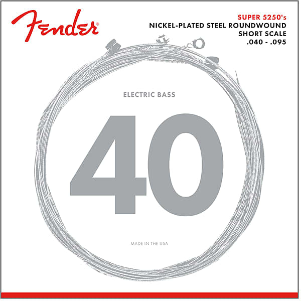 Fender Super 5250 Bass Strings, Nickel-Plated Steel Roundwound, Short Scale, 5250XL .040-.095 image 1