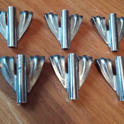 Ludwig Bass Drum Claws Chrome 60s 70s VINTAGE Nice Shape !  LOT of 6  BONUSES Standard 3 T-RODS image 7