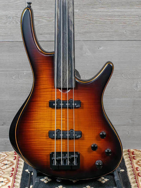 Roscoe Century Standard Plus 4J Fretless Bass Guitar Sunburst w/Case image 1