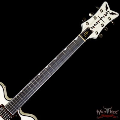 Gretsch G6636T-RF Richard Fortus Signature Falcon Center Block with String-Thru Bigsby Ebony Fingerboard Vintage White image 4