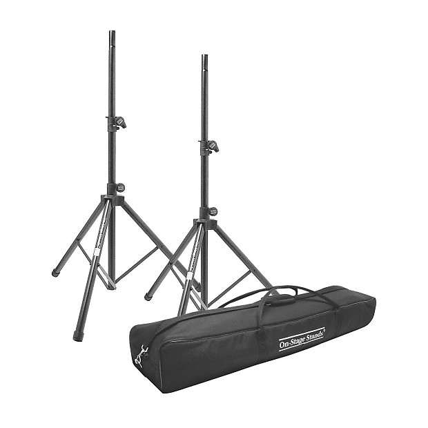On-Stage SSP7950 All-Aluminum Dual Speaker Stand Pack w/ Zippered Bag image 1