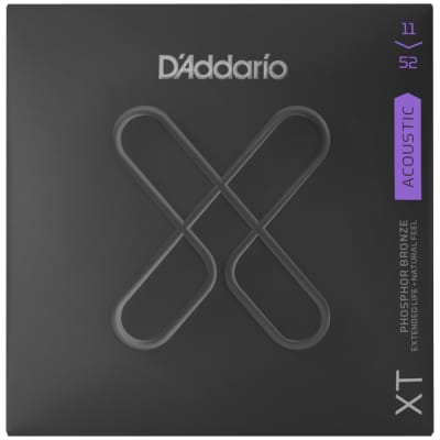 D'Addario XT Acoustic Phosphor Bronze, Custom Light, 11-52, XTAPB1152 image 2