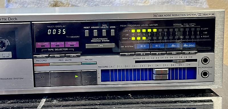 Vintage TEAC V-500X 2-Head Stereo Cassette Deck, Cobalt Amorphous