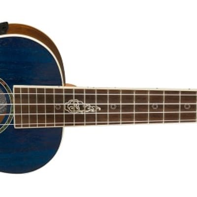 Fender Dhani Harrison Acoustic Electric Ukulele Walnut Fingerboard, Sapphire Blue image 4