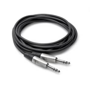 Hosa HSS-005X2 Dual REAN 1/4" TRS to Same Pro Stereo Interconnect Cable - 5'