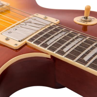 Vintage ReIssued Series V100PGM LP Style Guitar - Lemon Drop image 3