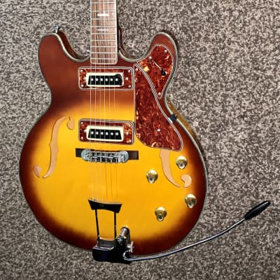 Vintage Toledo  Es 335 style semi hollow body electric guitar guitar made in japan 1970s Sunburst image 1