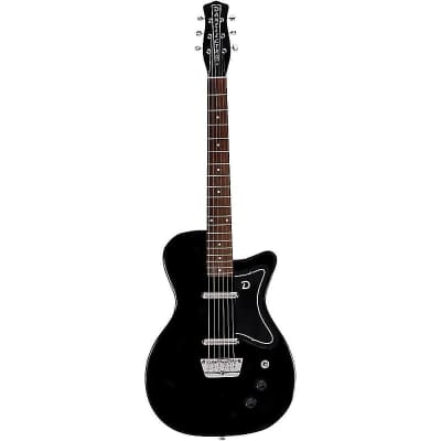 Danelectro D56U2-BLK Semi-Hollow Body Single Cut 6-String Electric Guitar w/Adjustable Saddle Bridge image 3