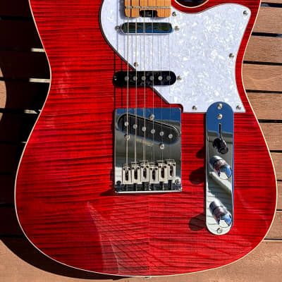 Aria Pro II 615-MK2 RBRD NASHVILLE Ruby Red Flame Top Guitar Aria Pro II 615-MK2 RBRD NASHVILLE Ruby Red Flame Top Guitar