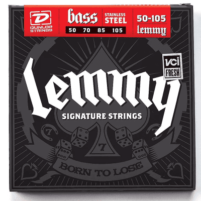 Dunlop LKS50105 Icon Series Lemmy Kilmister Signature Coated Steel Bass Strings (50-105)
