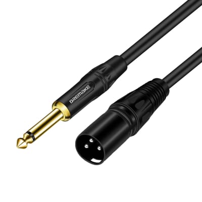 SHORT 25cm 6.35mm Stereo Male 1/4 Jack to 3.5mm Headphone Plug