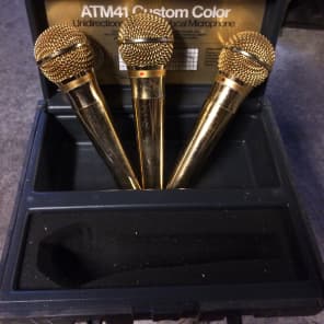 3 Audio Technica ATM41 GOLD Microphones