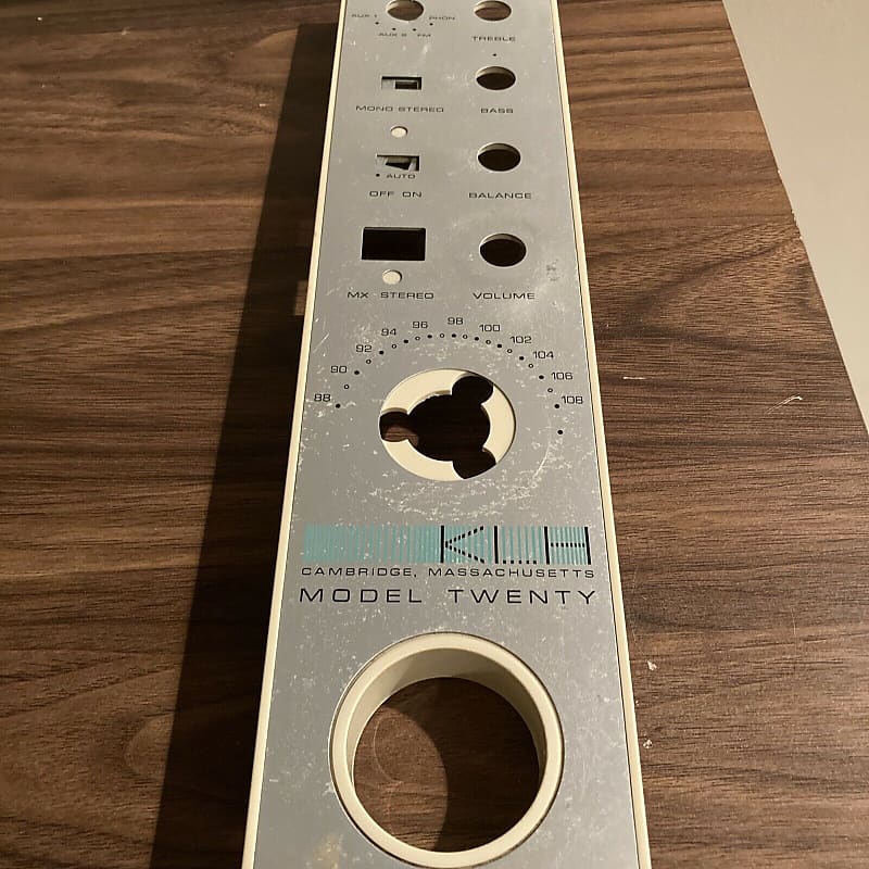KLH Model Twenty 20 Stereo Part - Control Panel Cover  			