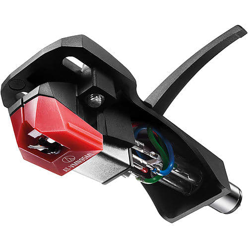 Audio-Technica AT-VM95ML/H Cartridge and Headshell Combo Kit - Red  			