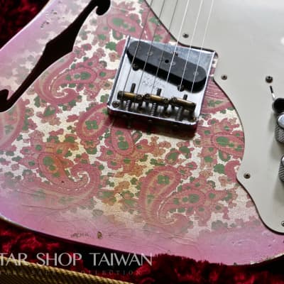2018 Fender Custom Shop Limited Edition 50's Thinline Telecaster Relic-Pink Paisley. image 5