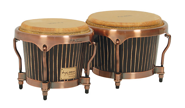 Tycoon MTBHC-ACT1 Master Hand-Crafted Pinstripe Series 7/8.5" Bongos image 1