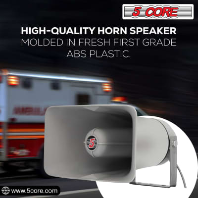 5Core PA Horn Speaker 2Pcs 6" x 10" Outdoor Speakers Siren Loudspeaker 200W PMPO image 7