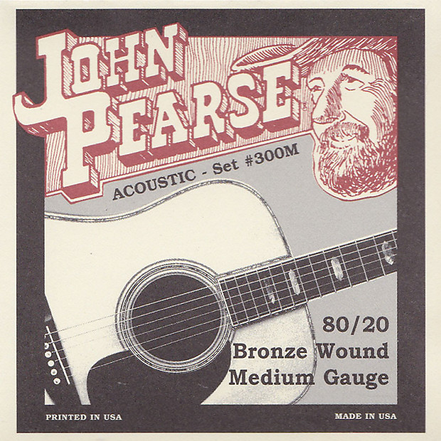 John Pearse Strings Acoustic Strings 80/20 Bronze Medium 13-56 image 1