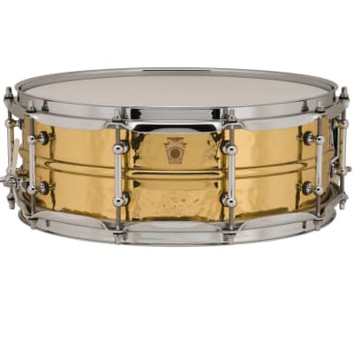 Ludwig LB420BKT Hammered Brass 5x14" Snare Drum with Tube Lugs