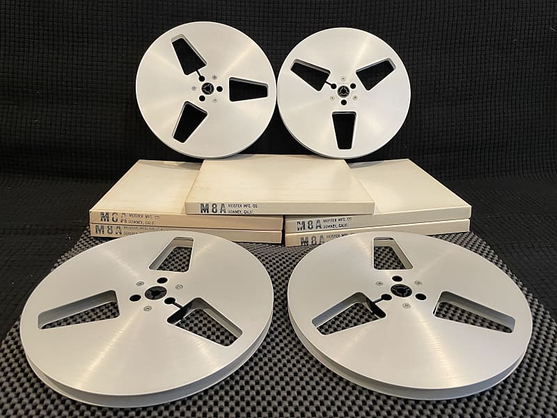 Reel to Reel Blank tape 8” x 1/4” Lot of 2 Silver Meister 1975 Aluminum  anodized