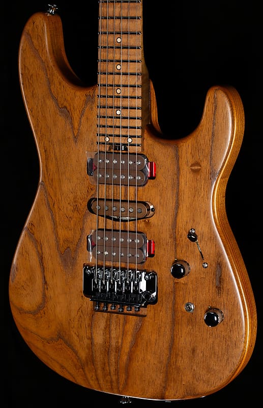 Charvel Guthrie Govan Signature HSH Caramelized Ash, Caramelized Flame Maple Fingerboard, Natural (326) image 1
