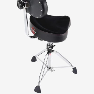Gibraltar 9608MB 9600 Series Pro Moto Drum Throne with Back Rest Black/Chrome image 4