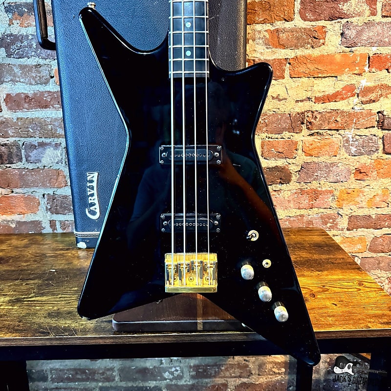 Carvin V440 Electric Bass w/ OHSC (1986 - Black) | Reverb