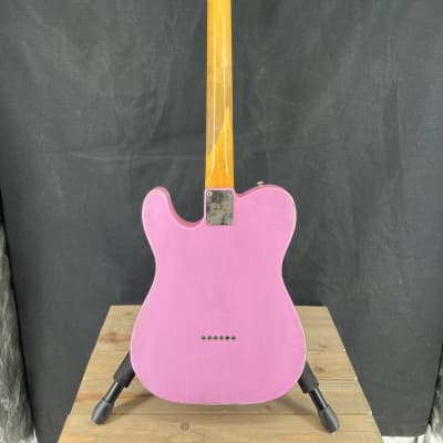 Von K Guitars T-Time 69TL Relic Tele Thin-line F Hole Aged Mary Kay Pink Nitro Lacquer image 9