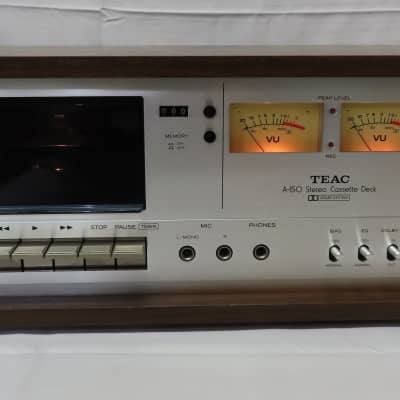 Vintage Teac A-150 Stereo Cassette Tape Deck In Wood Case With Owners Manual image 3