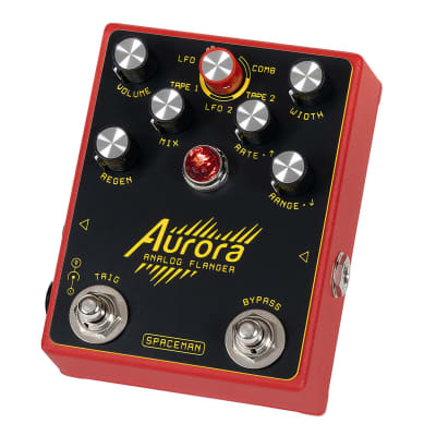 Spaceman Aurora Analog Flanger Guitar Effects Pedal, Red Standard image 2