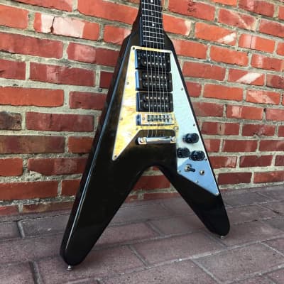 ULTRA RARE 1978 Greco Flying V ... ORDER MADE ... 3x PAF Maxon U2000  Humbuckers + Black Metallic Sparkle + Mirror Pickguard + Harmonica Bridge +  ORIGINAL Case | Reverb