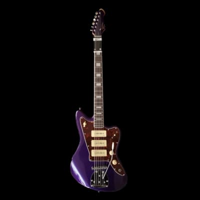 Revelation RVJTB Vibrant Purple 6 String Electric Guitar/Bass for sale