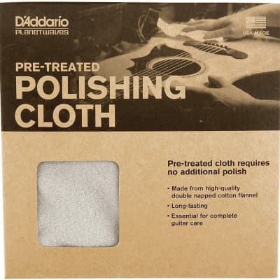 D'Addario PWPC1 Pre-Treated Micro-Fiber Polish Cloth for All Instruments image 3