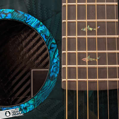 Rainsong Black Ice 25 Year Blue HI Carbon-Fiber Acoustic Electric Guitar w/HSC image 5