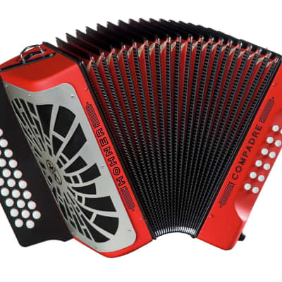 Hohner Compadre Accordion (with Gig Bag), Red, E/A/D, with Gig Bag image 2