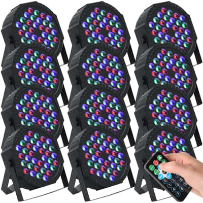 Stage Lights 10 Packs 36Led Rgb Led Par Lights, 7 Channel Dj Party Lights  With Remote Control & Dmx Controller Sound Activated Uplights For Events  Birthday Bar Dance Decoration