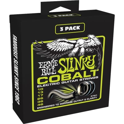 Ernie Ball 3721 Cobalt Regular Slinky Electric Guitar Strings 3