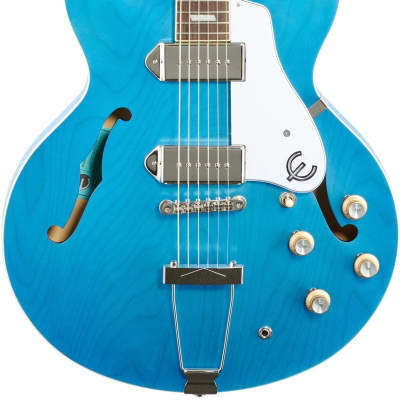 Epiphone Casino Worn Hollowbody Electric Guitar, Worn Blue Denim image 3